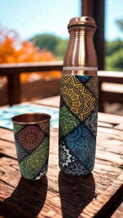 "DROPS" Pure Copper Water Bottle –Handcrafted for Wellness &amp; Style.